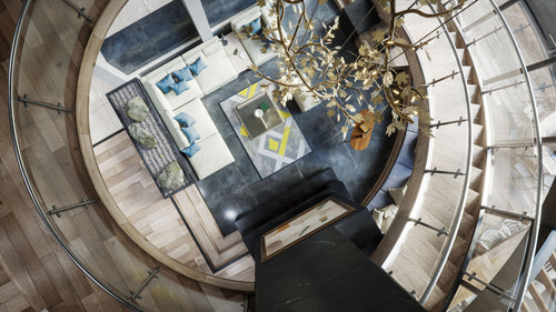 公寓电竞房客厅卧室场景 bledner模型 Apartment Interiors