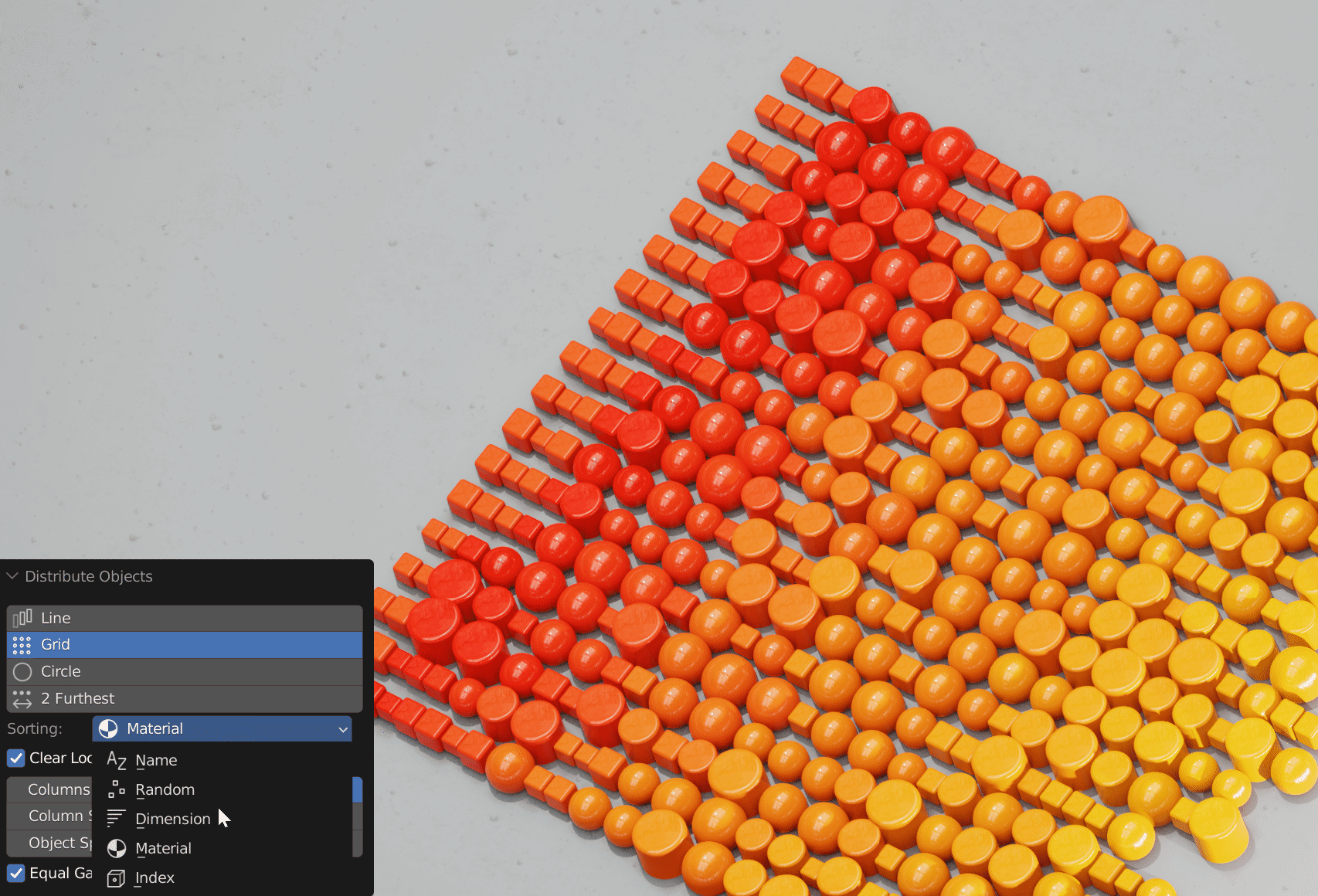 Distribute &amp; Sort Tool V1.0.7 for Blender 分类排列插件