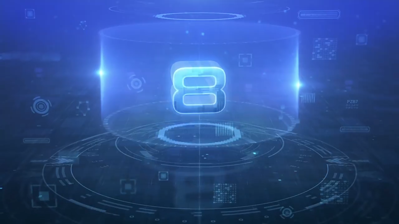 科技感倒计时动画 HUD Countdown Logo Intro 56509164