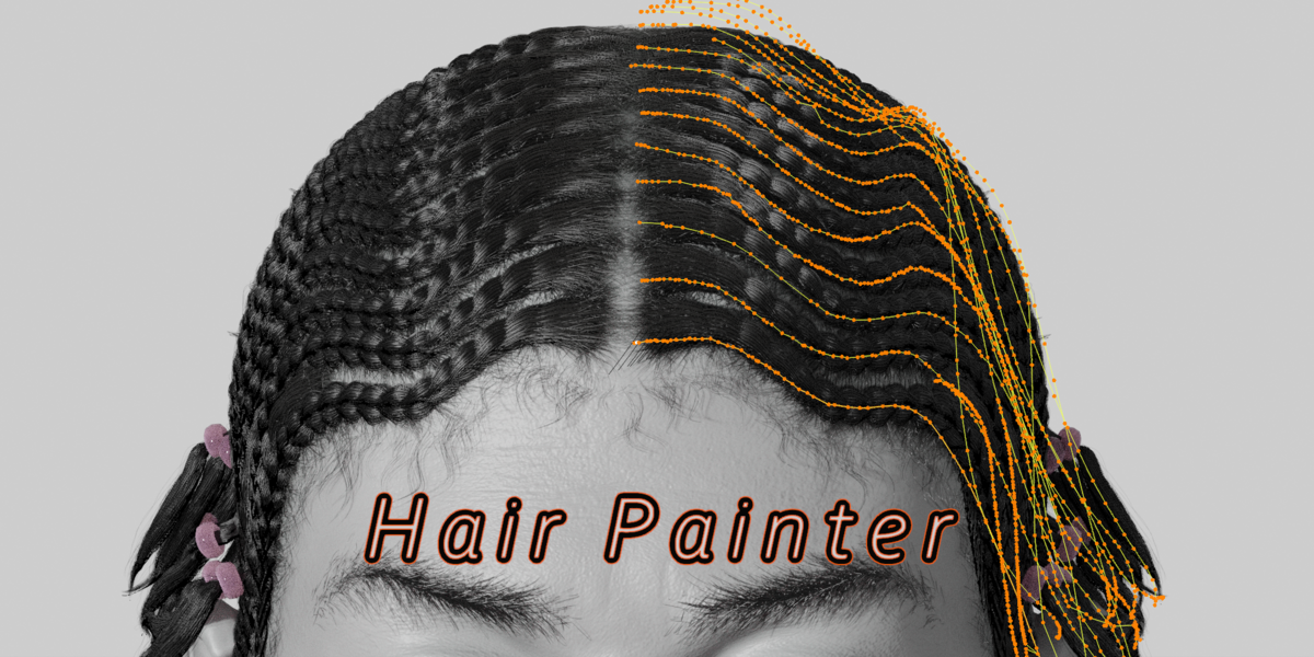 Hair Painter for blender 艺术毛发发型创作插件