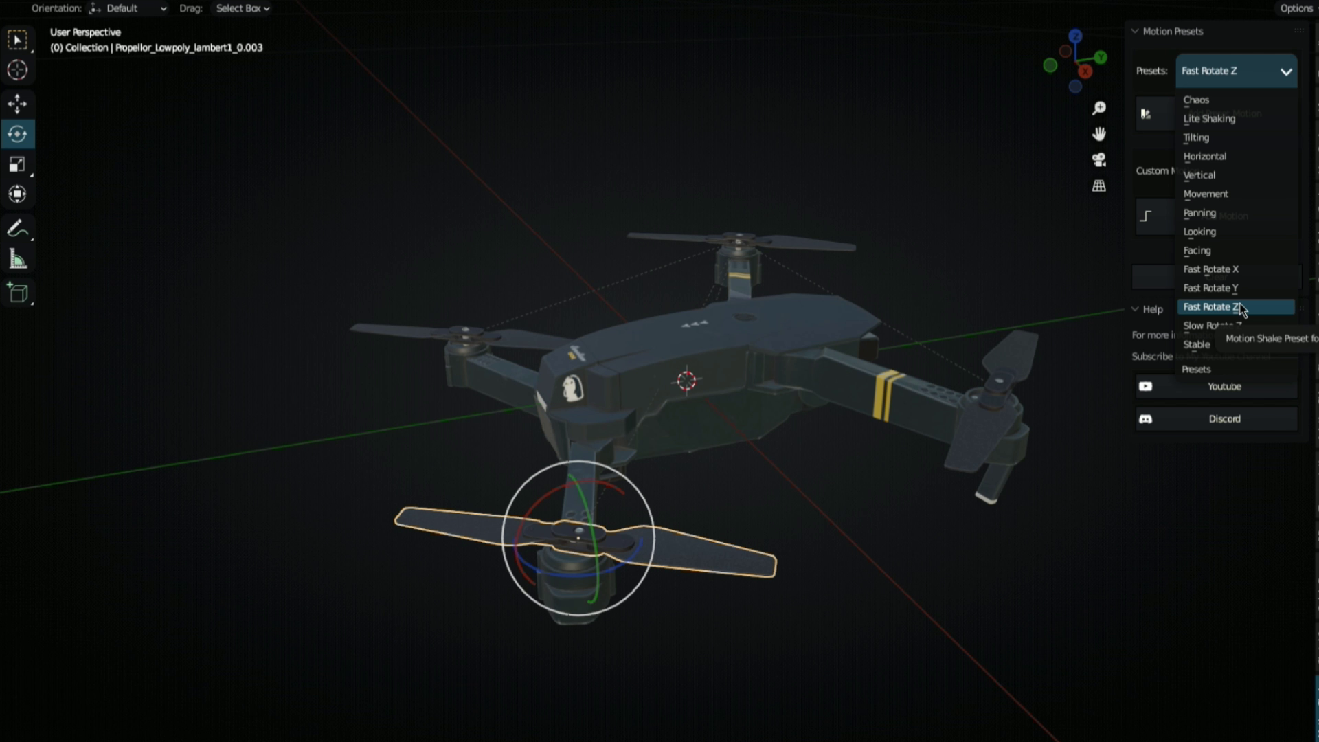 Motion ShakeiT Addon v1.0.0 for blender 运动摇晃插件