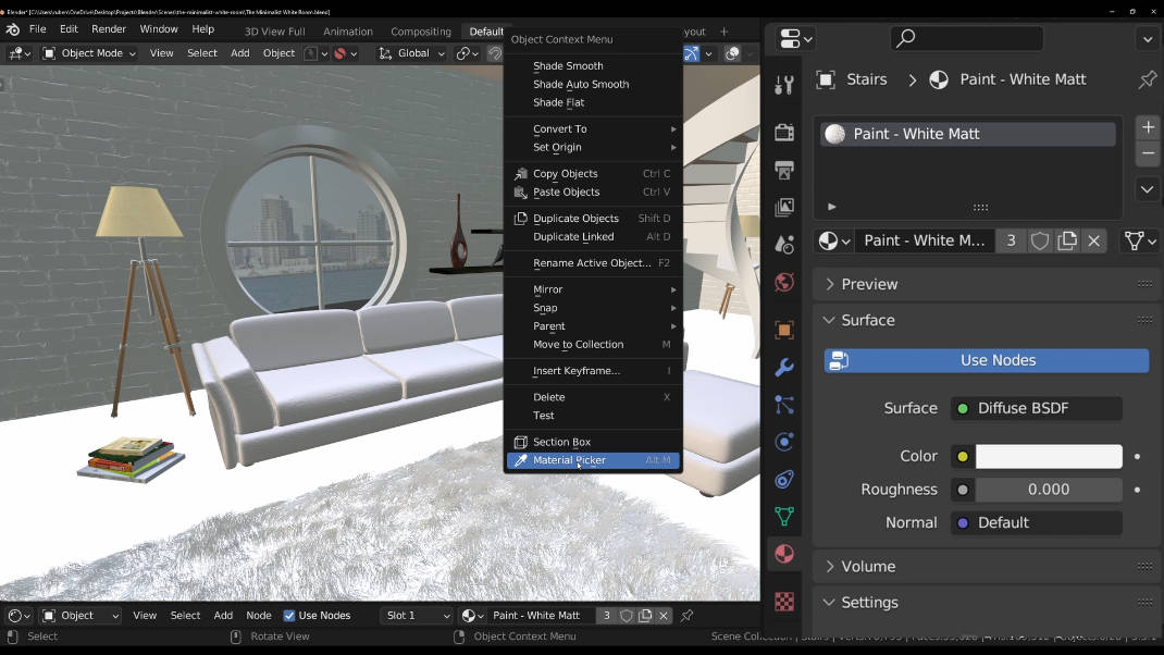 Material Picker 1.3.2 for blender 视窗材质拾取插件