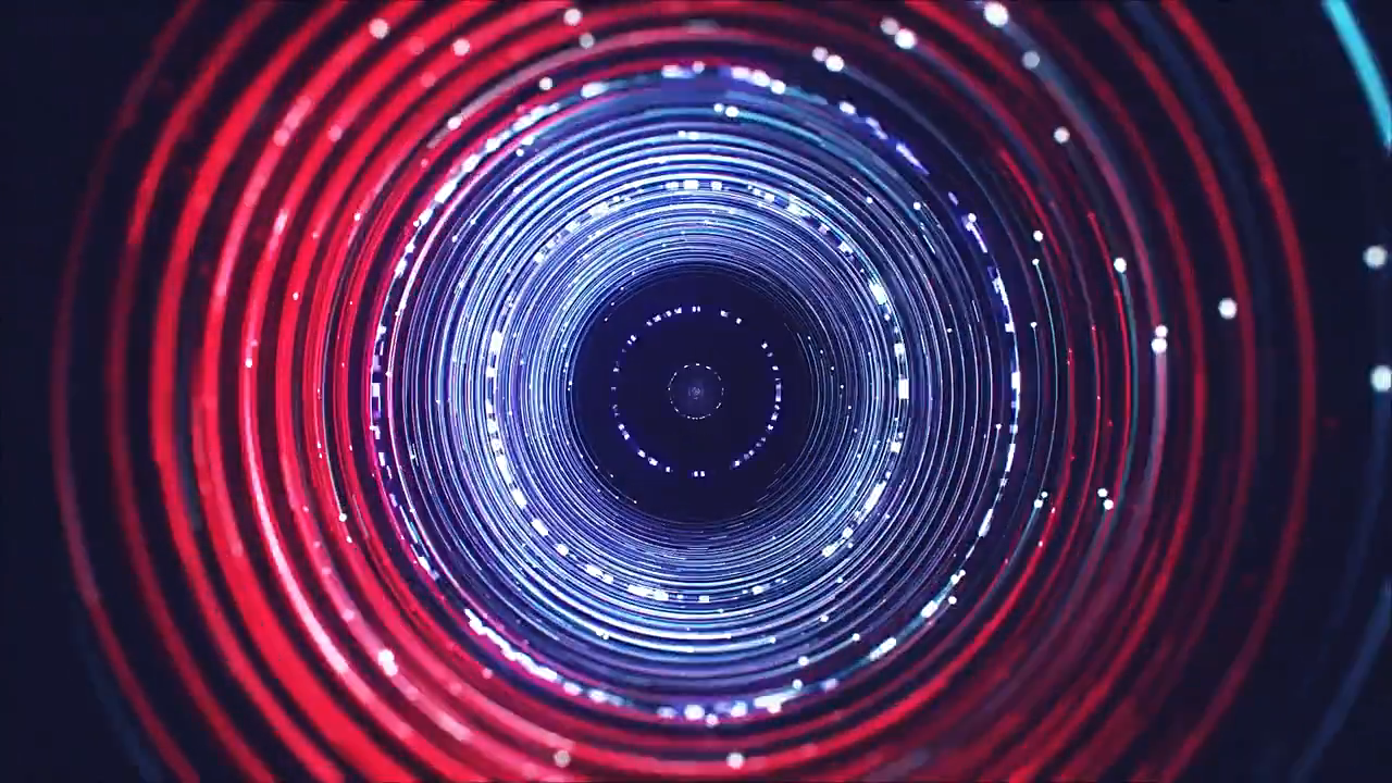 科技感线条隧道Logo动画 Trails Tonnel Logo Reveal 26679877