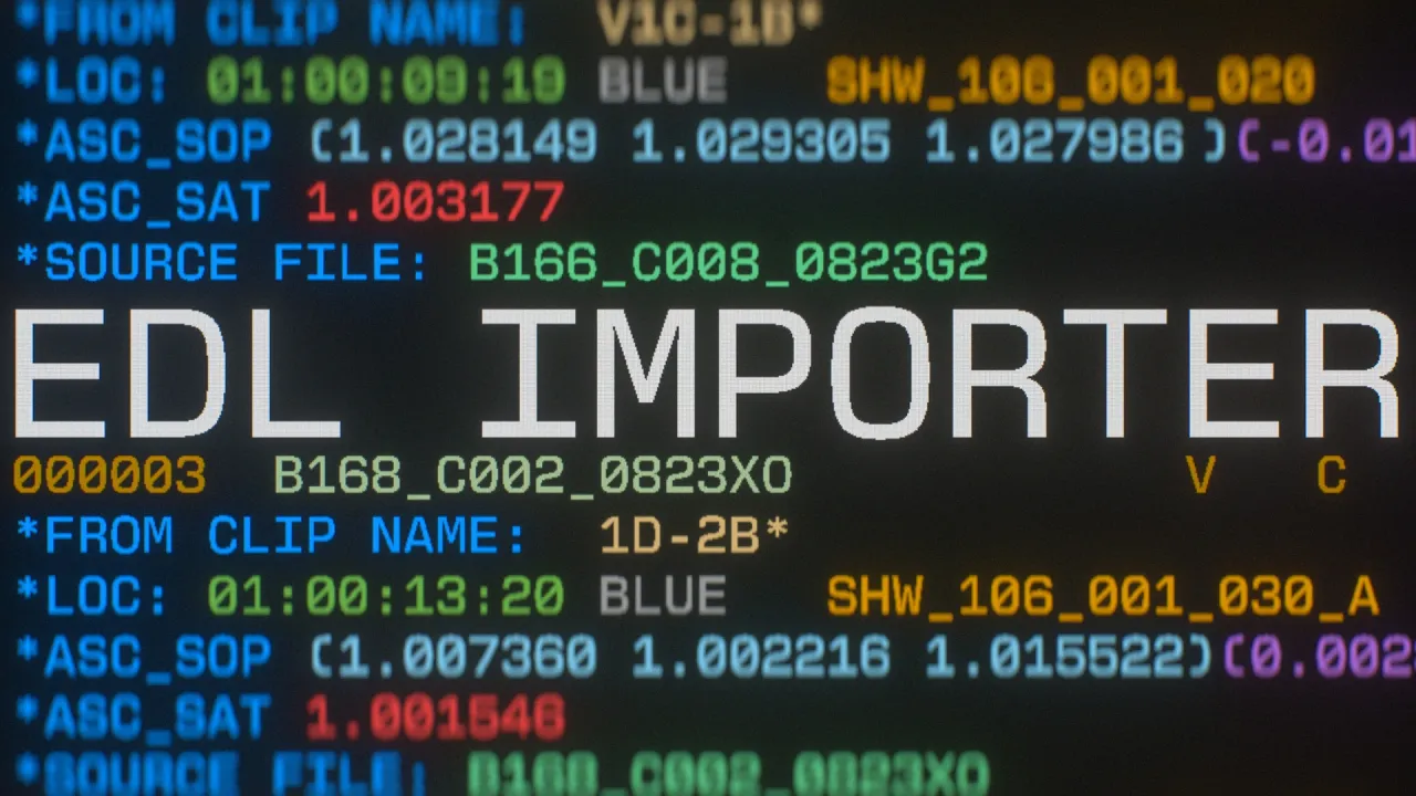 EDL Importer 1.0 for After Effects 导入视频剪辑序列EDL文件脚本