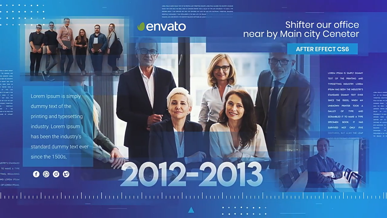 科技感商务企业时间线宣传展示片头 Elegant Business Timeline Slideshow 46559984