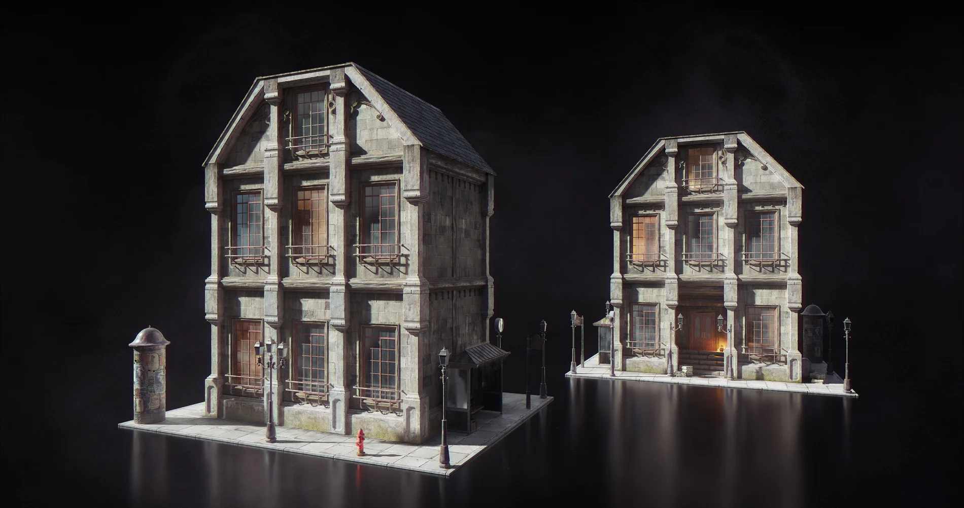 惊悚阴森恐怖小镇木屋