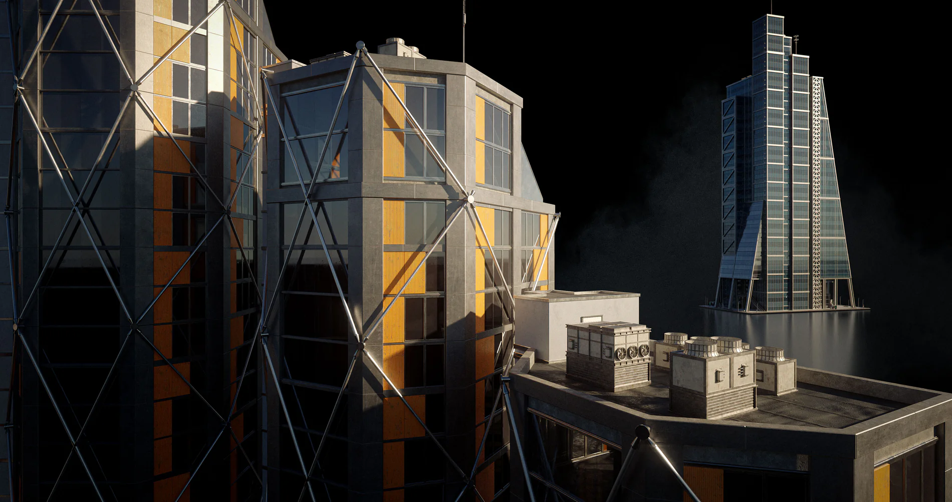 欧洲伦敦现代建筑住宅大厦3D模型