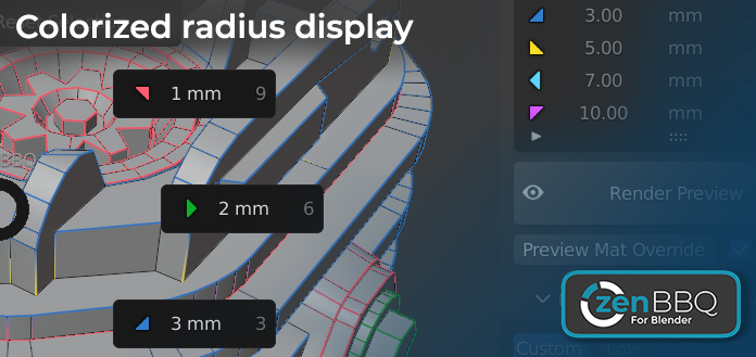 Zen BBQ 1.0.4.0 for blender 模型倒角插件