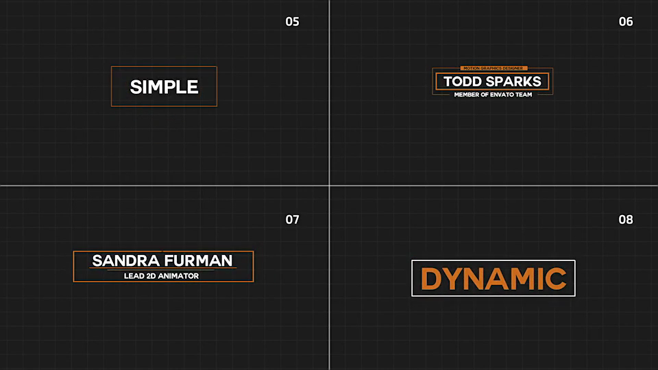 340个现代动态文字标题字幕条动画包 Motion Titles and Lowerthirds