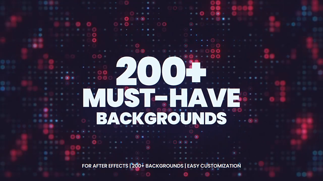 200种多彩图形舞台LED屏背景效果动画 Backgrounds For After Effects