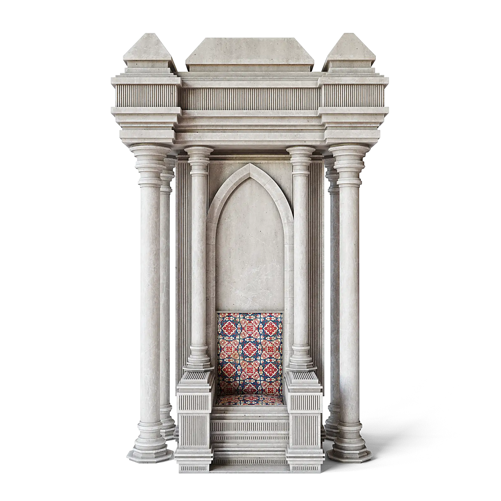 中世纪王宫场景-Throne Room Kitbash Bundle