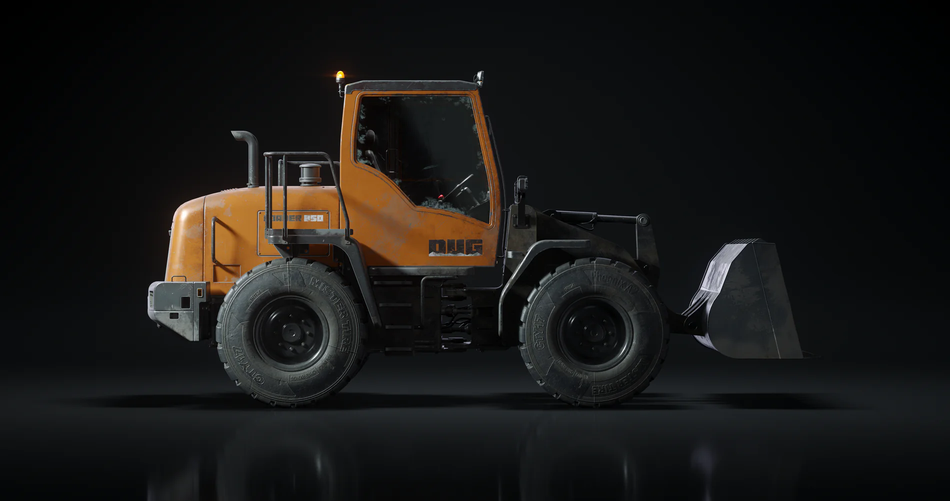 铲车-大型机械设备3D模型