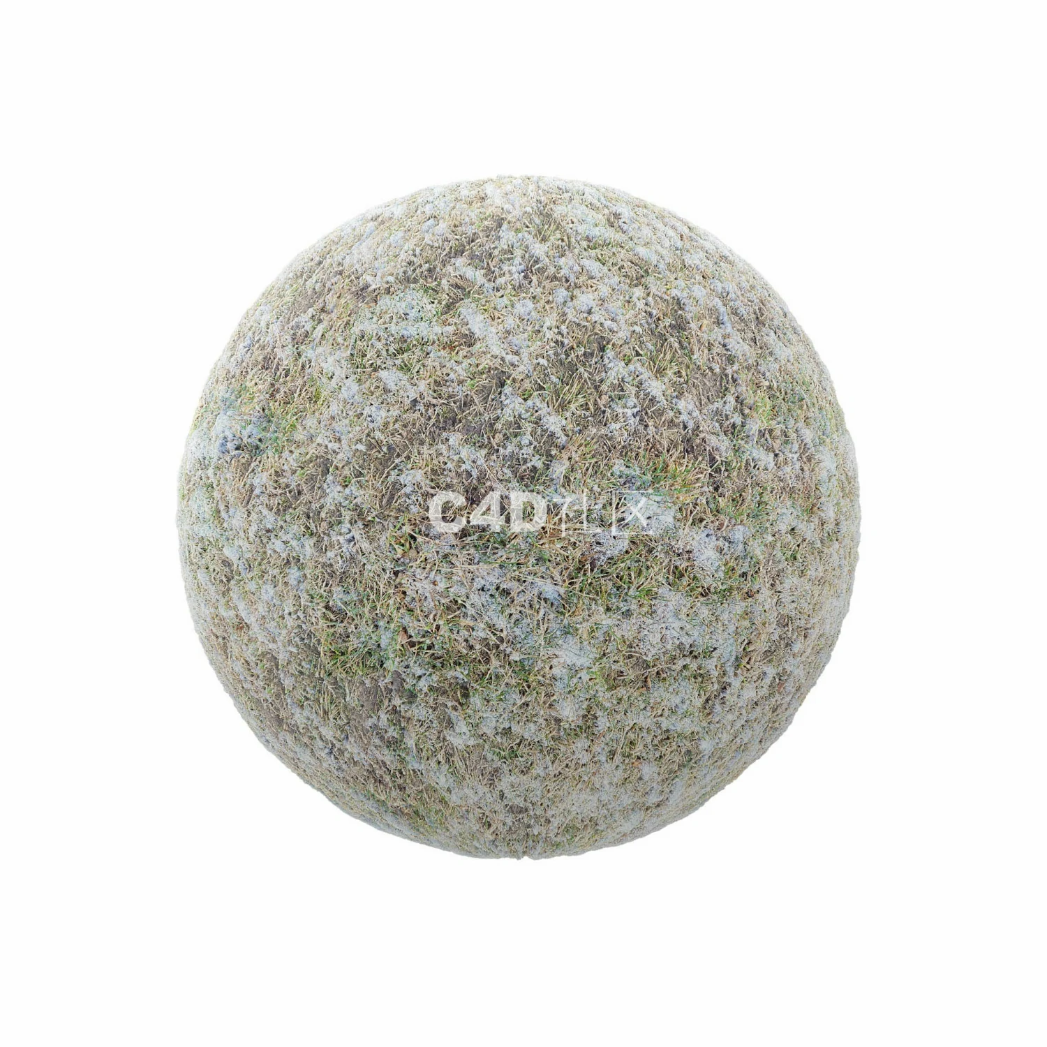 有雪的冰冻草地 250509048