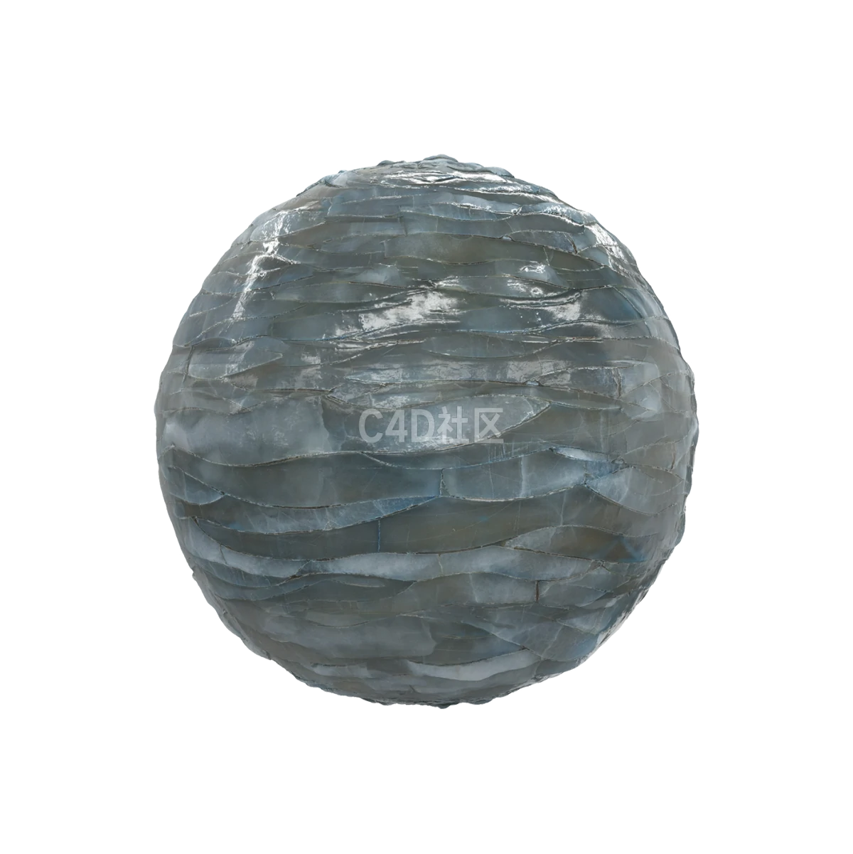 蓝色闪亮岩石 250510520