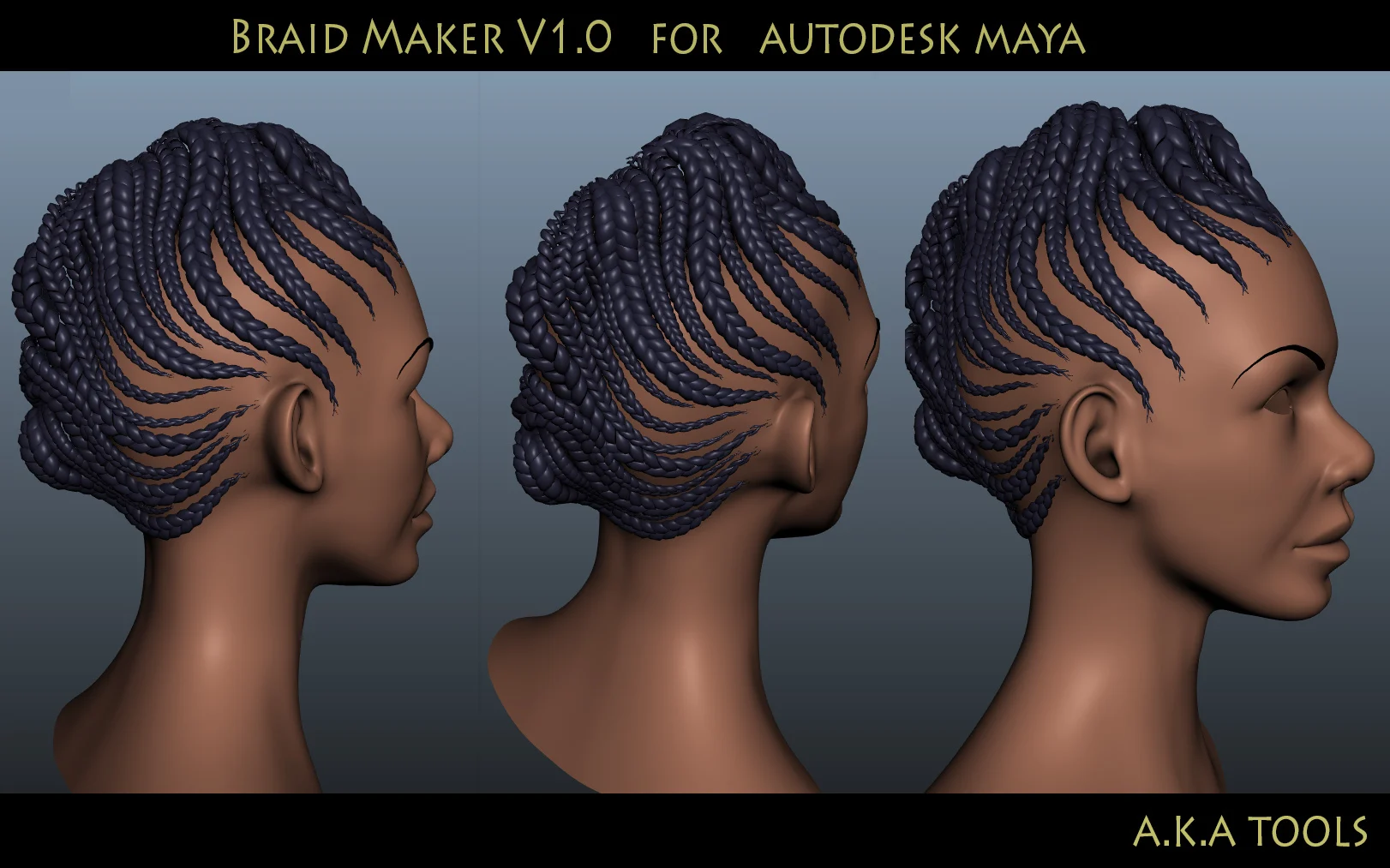 Braid Maker V1.0 for Maya 脏辫发型生成插件
