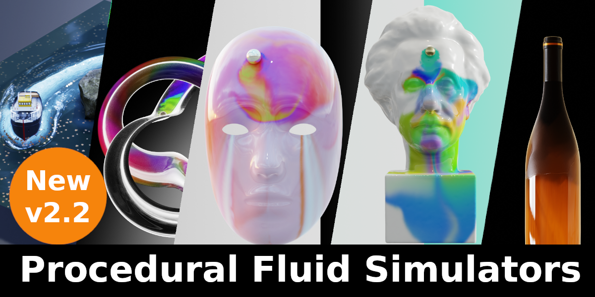 Procedural Fluid Simulators 2.1 for blender 程序化流体插件
