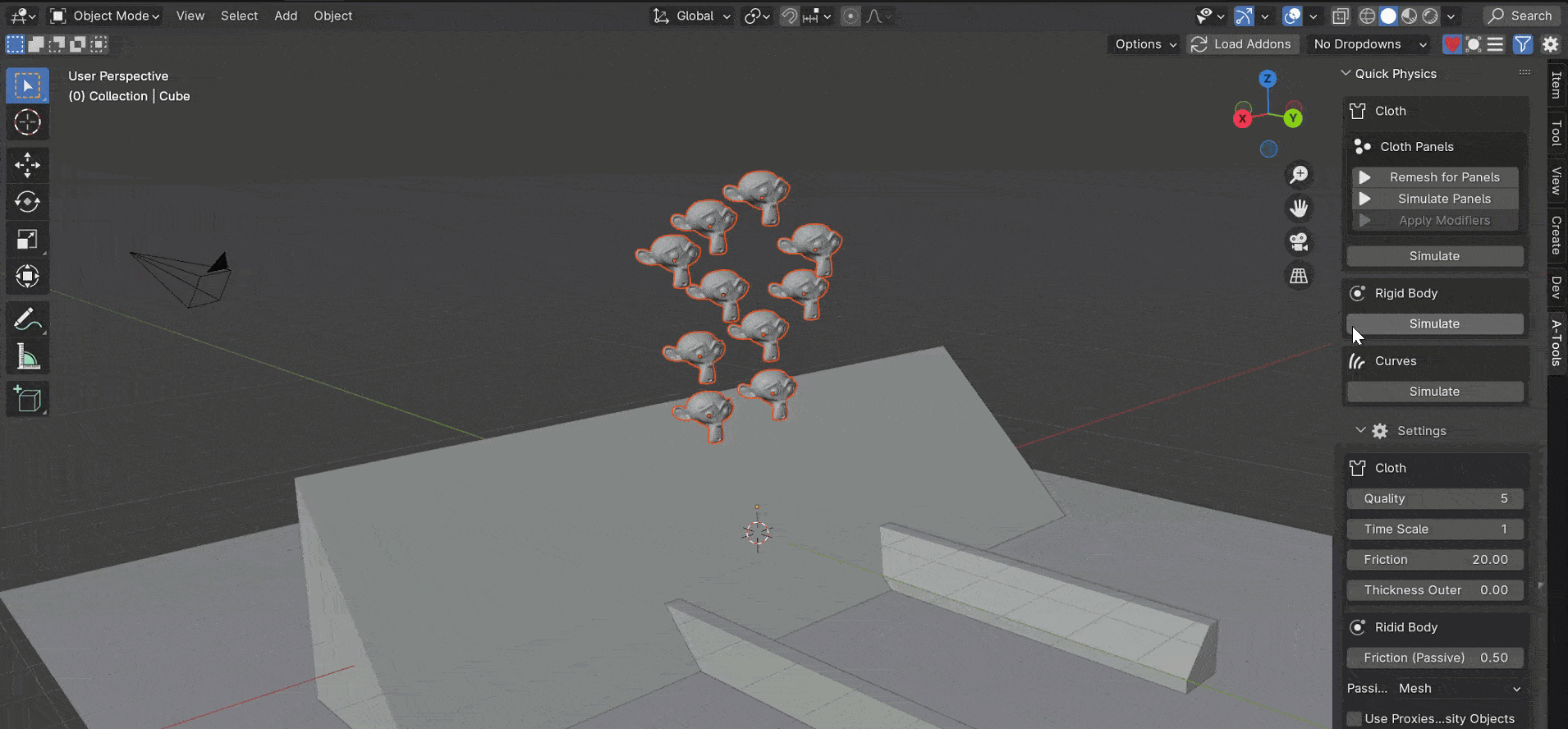 Quick Physics v2.1.0 for blender 快速物理模拟效果插件
