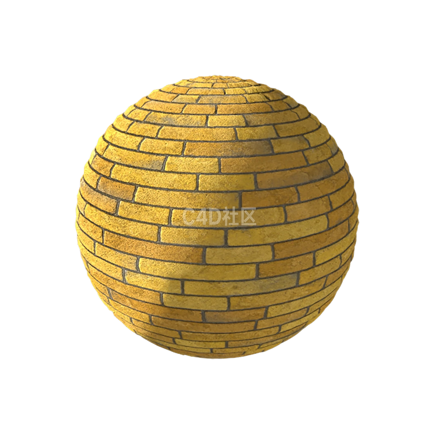 脏的黄色砖墙 2505101