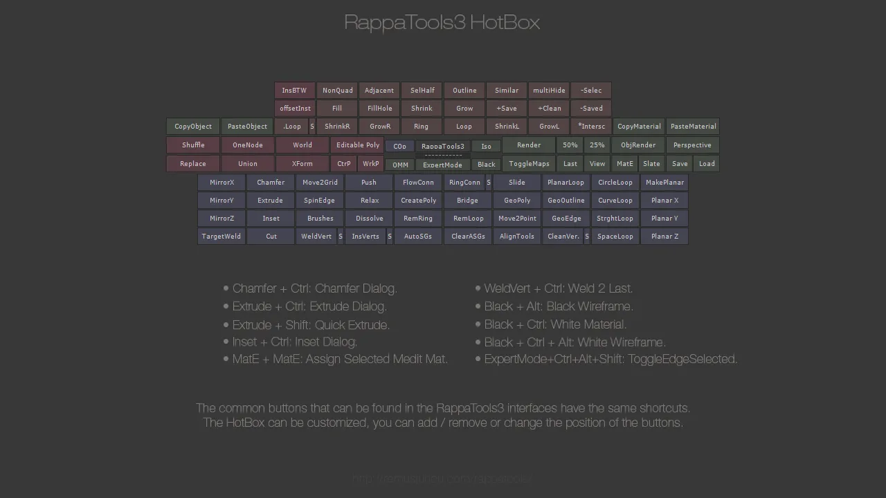 Rappa Tools V3.56 for 3ds Max 自定义快捷工具栏插件