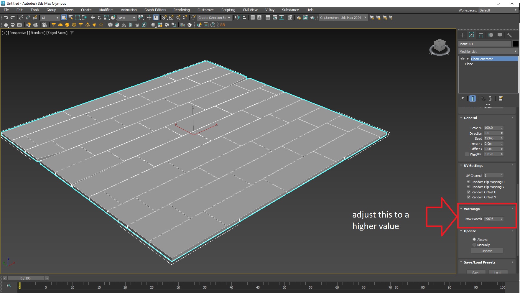 FloorGenerator 2.10 for 3ds Max 地板地面墙面生成制作插件