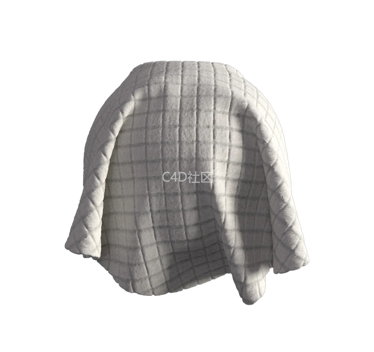 绒面格子面料白色2505969