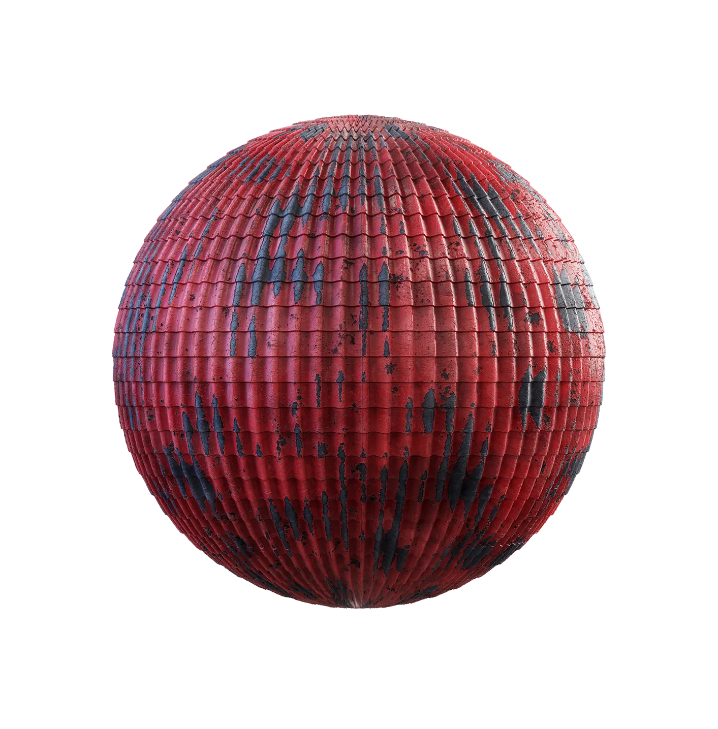 剥落的红色钢瓦屋顶2506101831