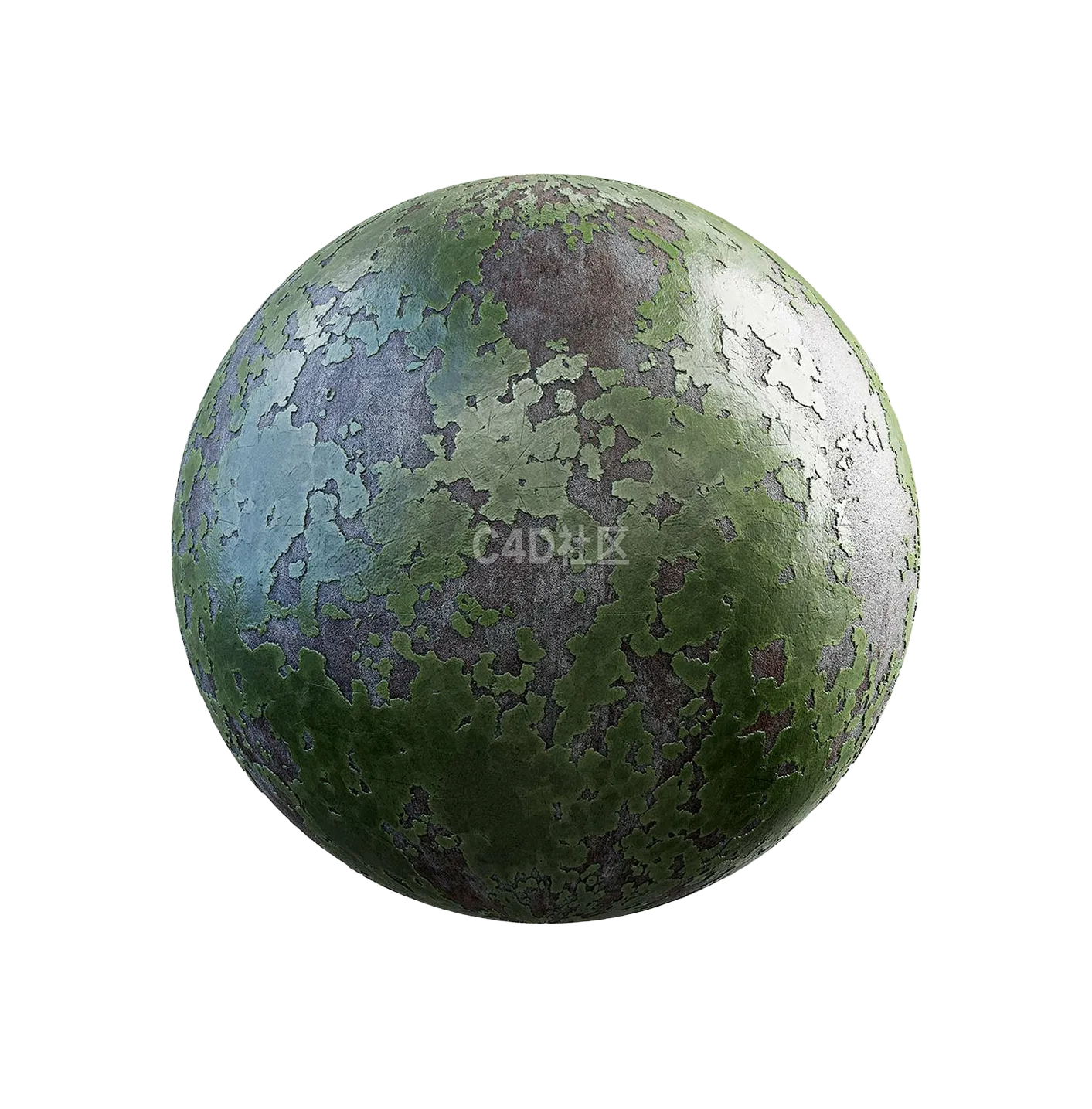 剥落的绿色涂漆金属2506091497