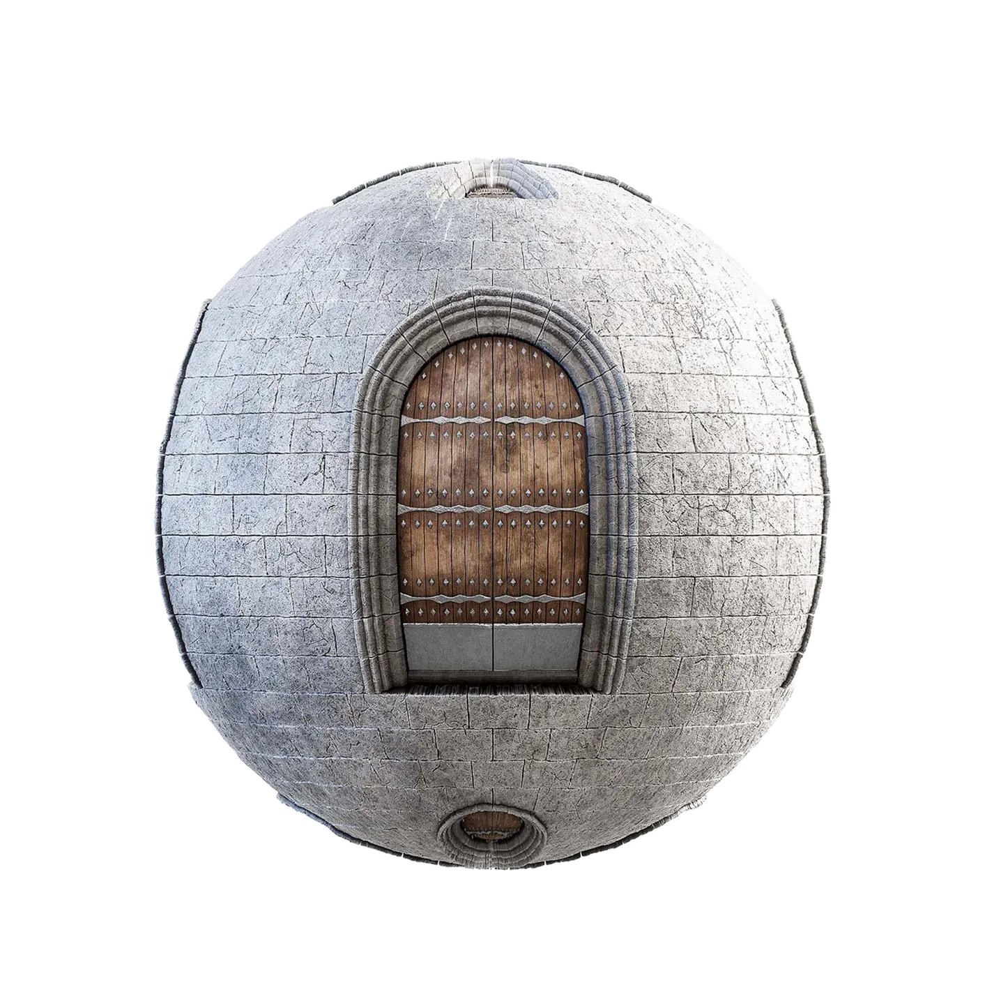 带大门的城堡墙2506102053