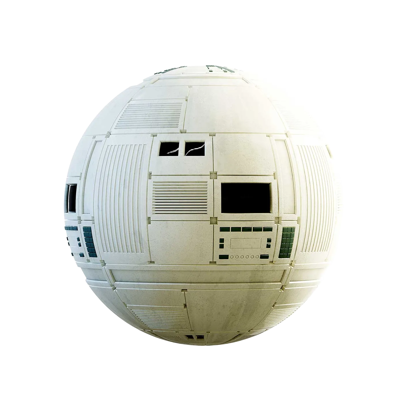 带显示屏的空间站墙壁2506091518