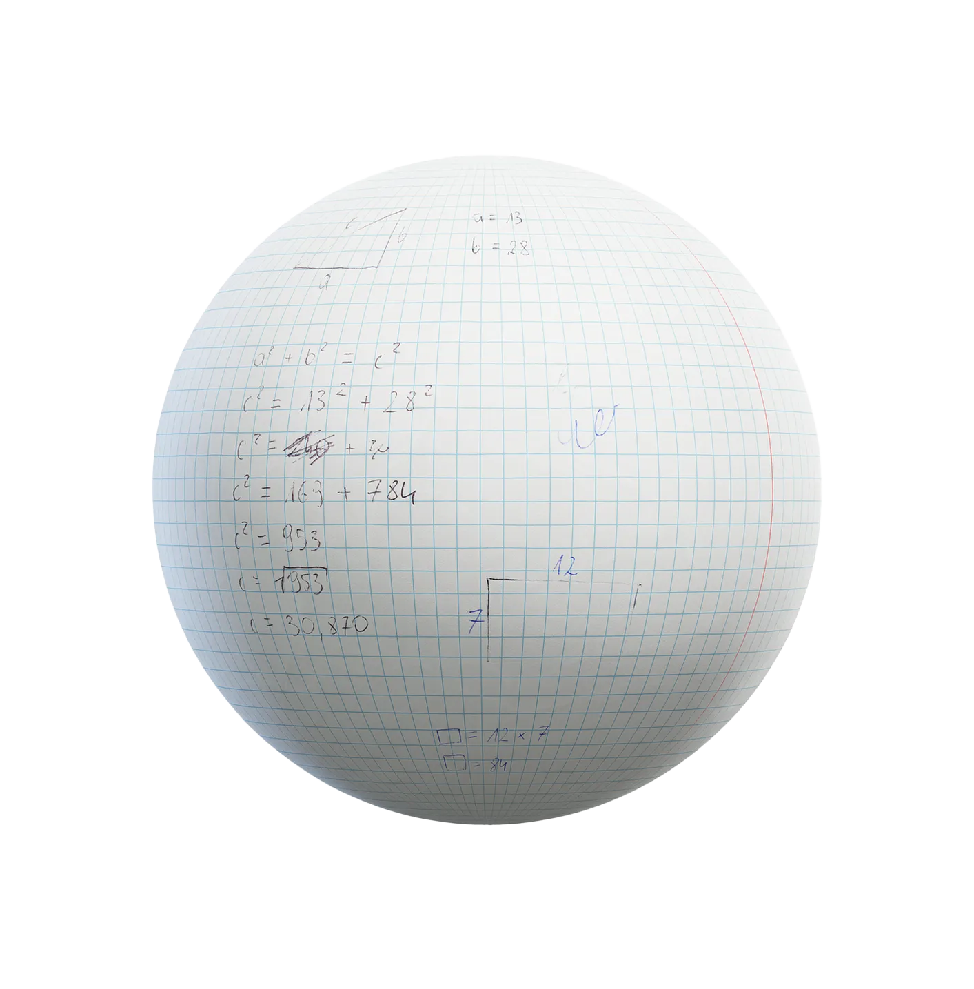 带有笔记的方格纸2506102037