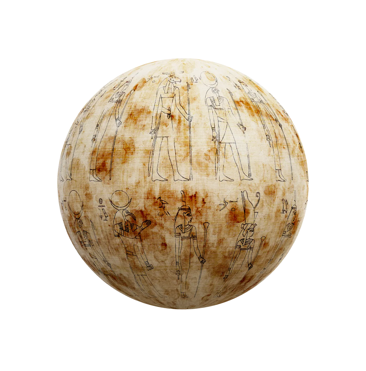 带有象形文字的老旧纸莎草2506101941