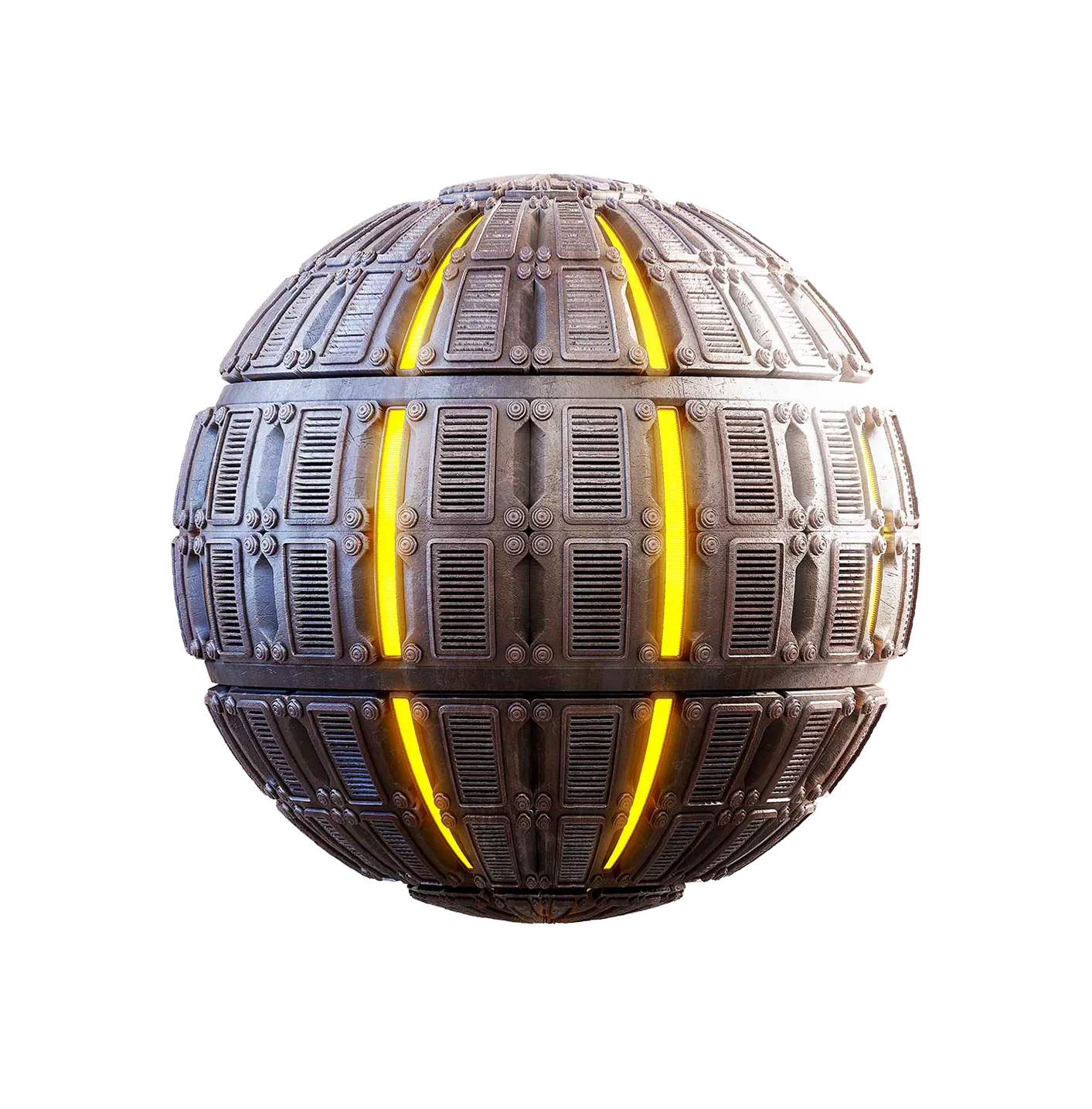 带灯的金属飞船墙壁2506091514