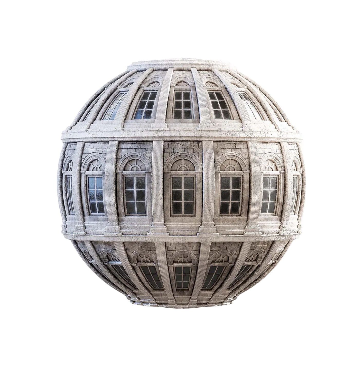 带窗户的城堡墙2506102051