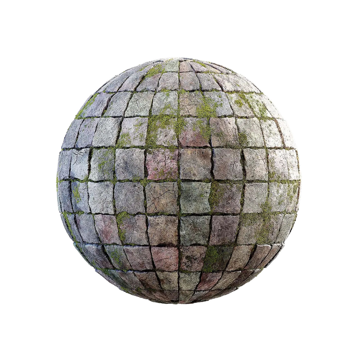 带苔藓的方形石路面2506102064