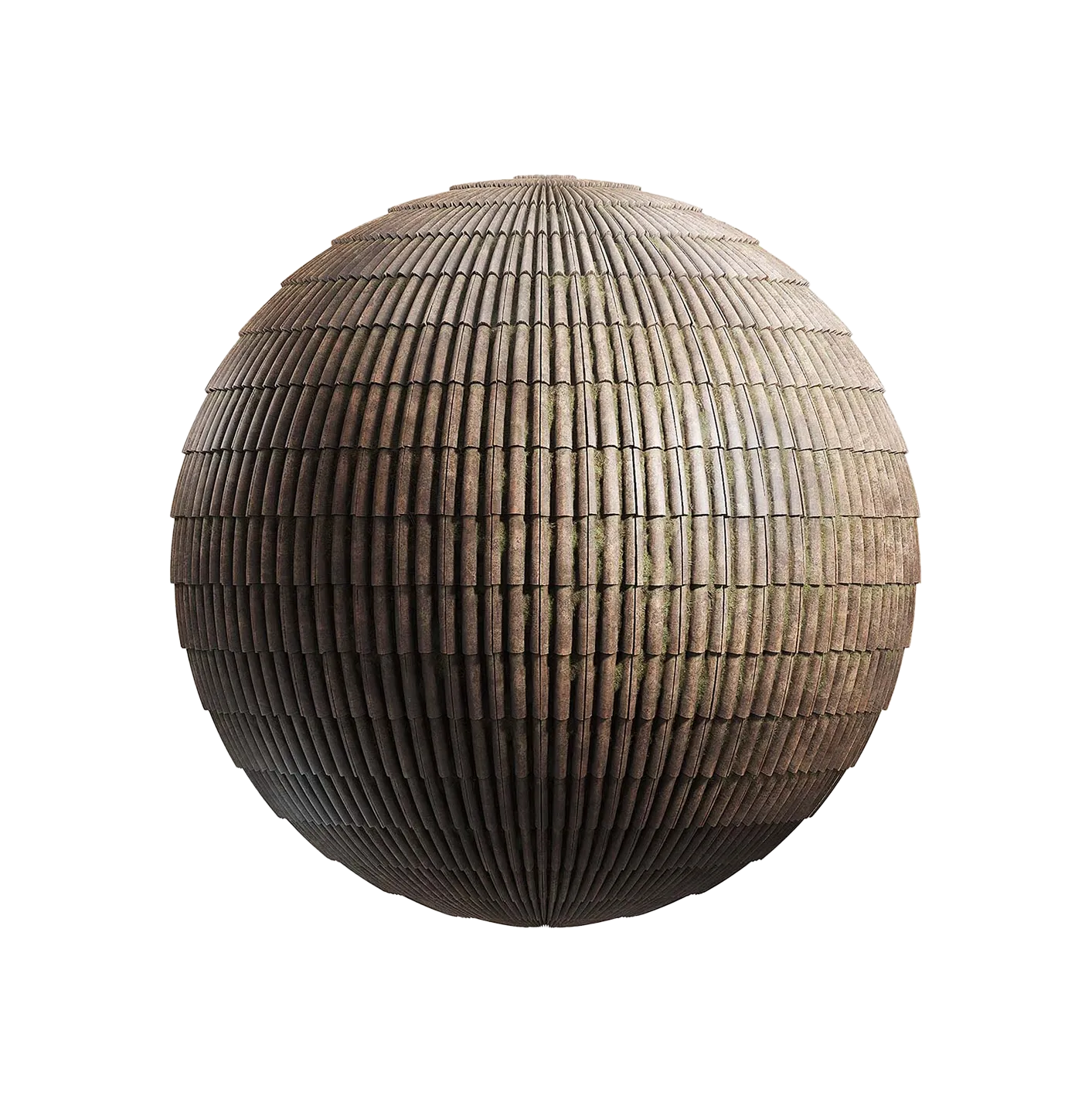 带苔藓的旧陶瓷屋顶2506101647