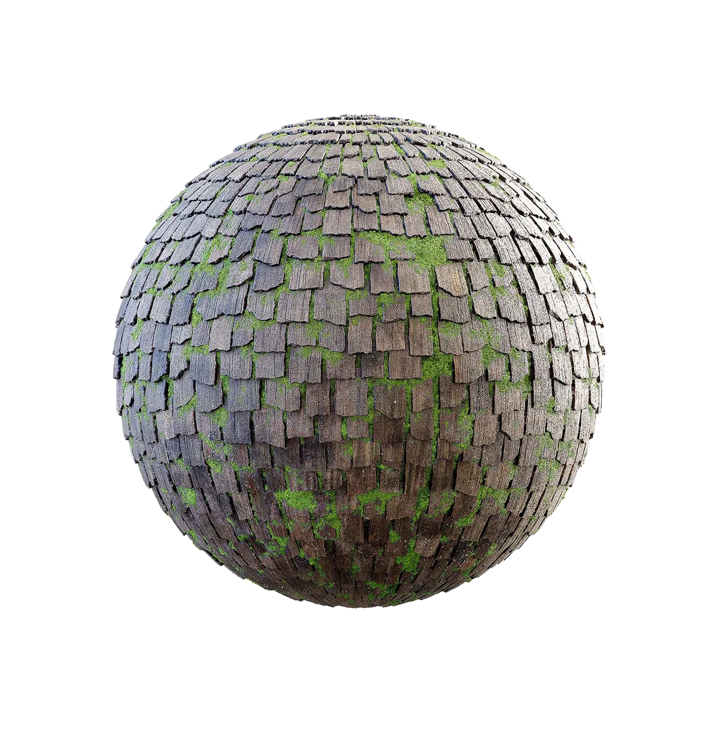 带苔藓的木屋顶瓦片2506102065