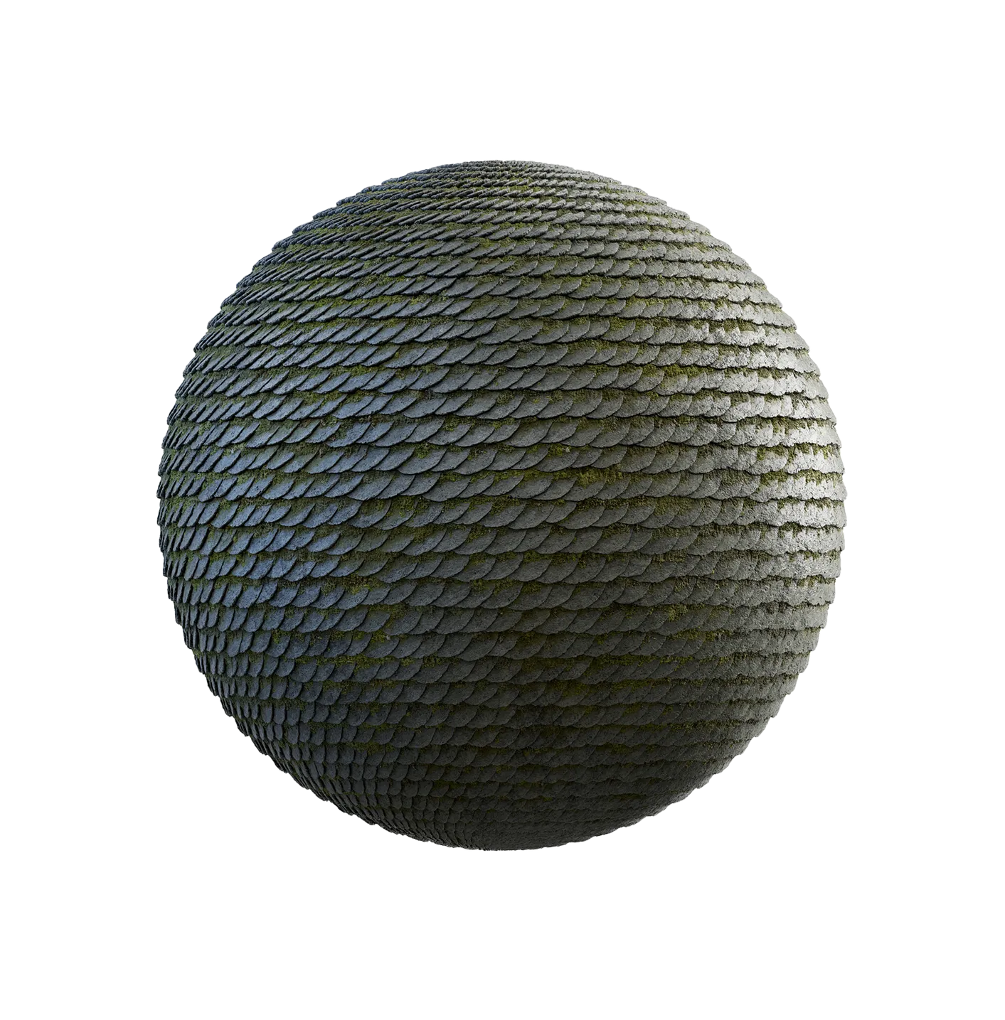 带苔藓的灰色石屋顶2506101744