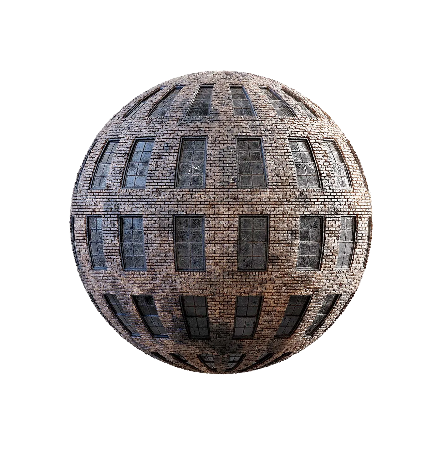 带裂缝窗户的砖墙250610502