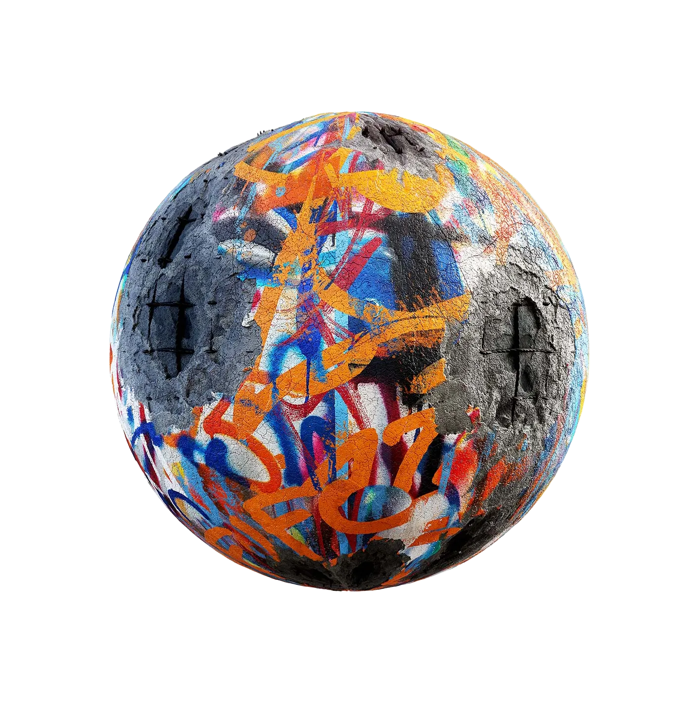 损坏的涂鸦墙250610564