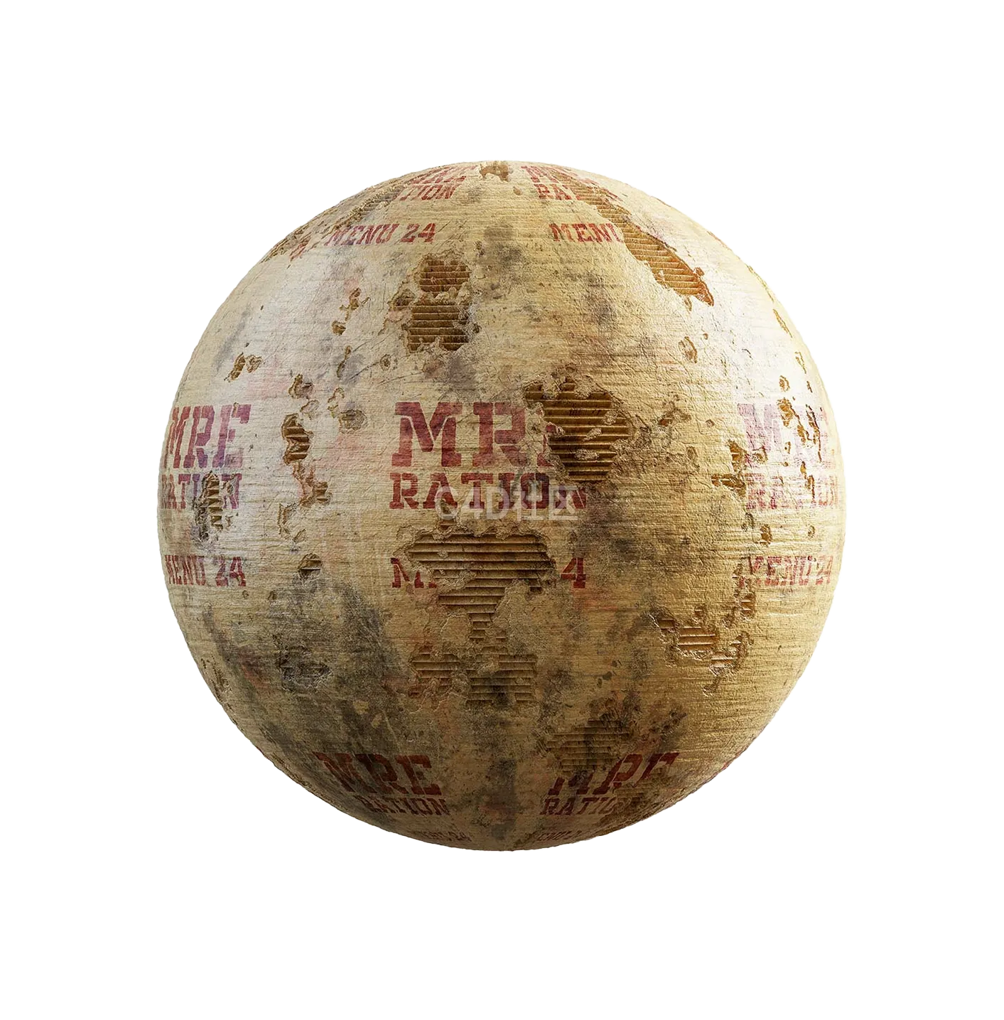 损坏的纸板口粮盒2506091476