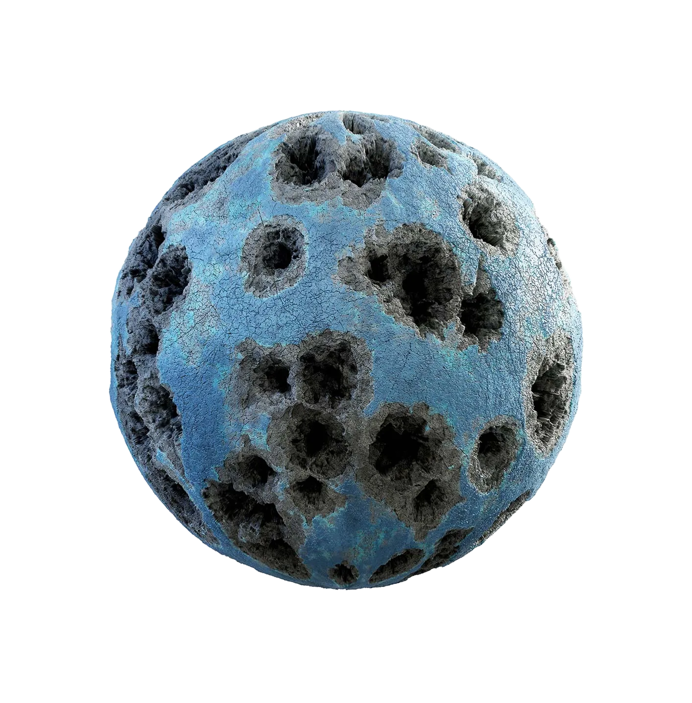 损坏的蓝色涂漆墙250610549