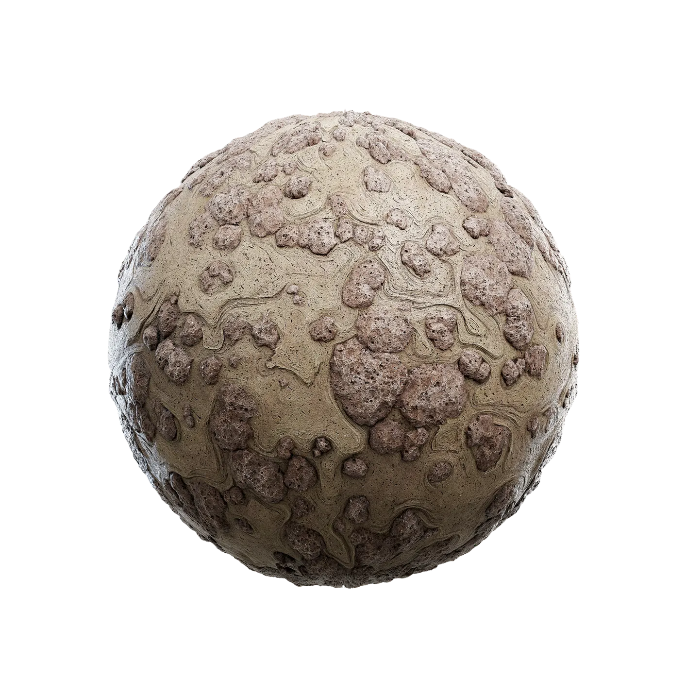 滴落米色粘土带石头2506101336