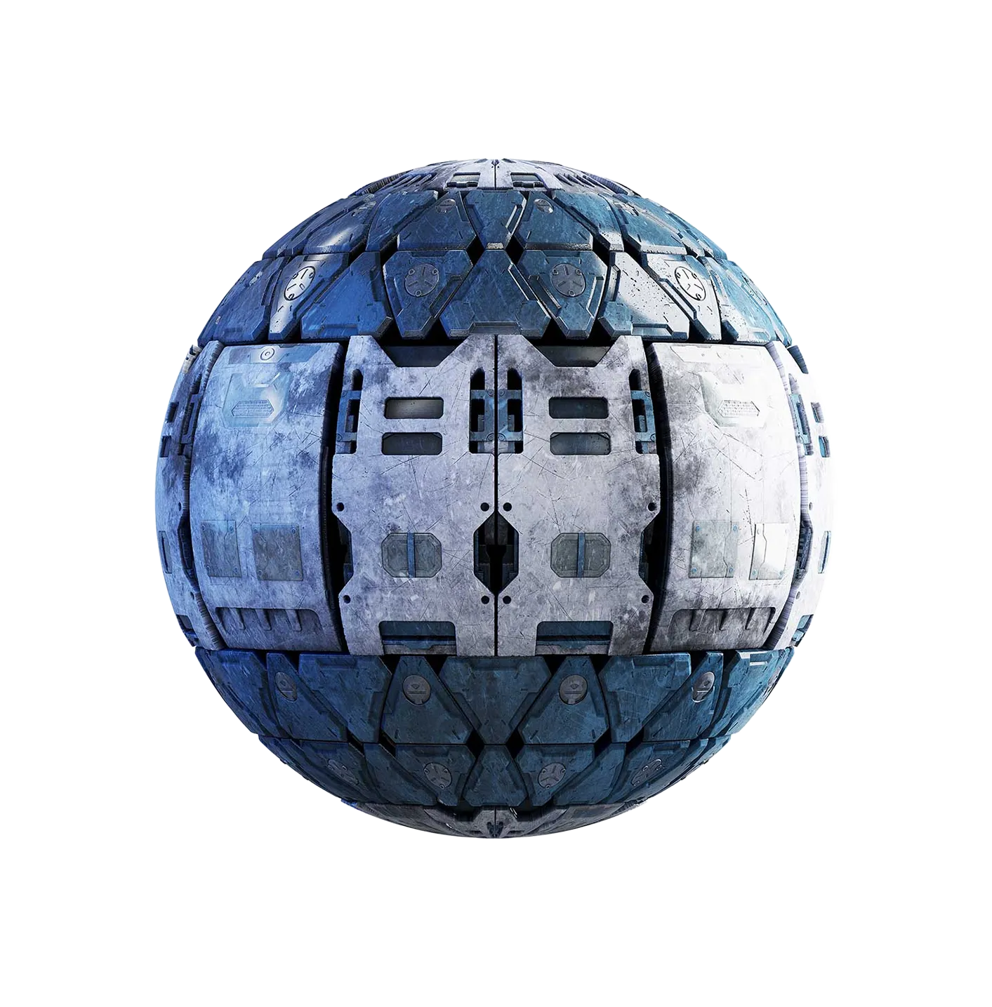 灰尘覆盖的蓝白空间站墙壁2506091536