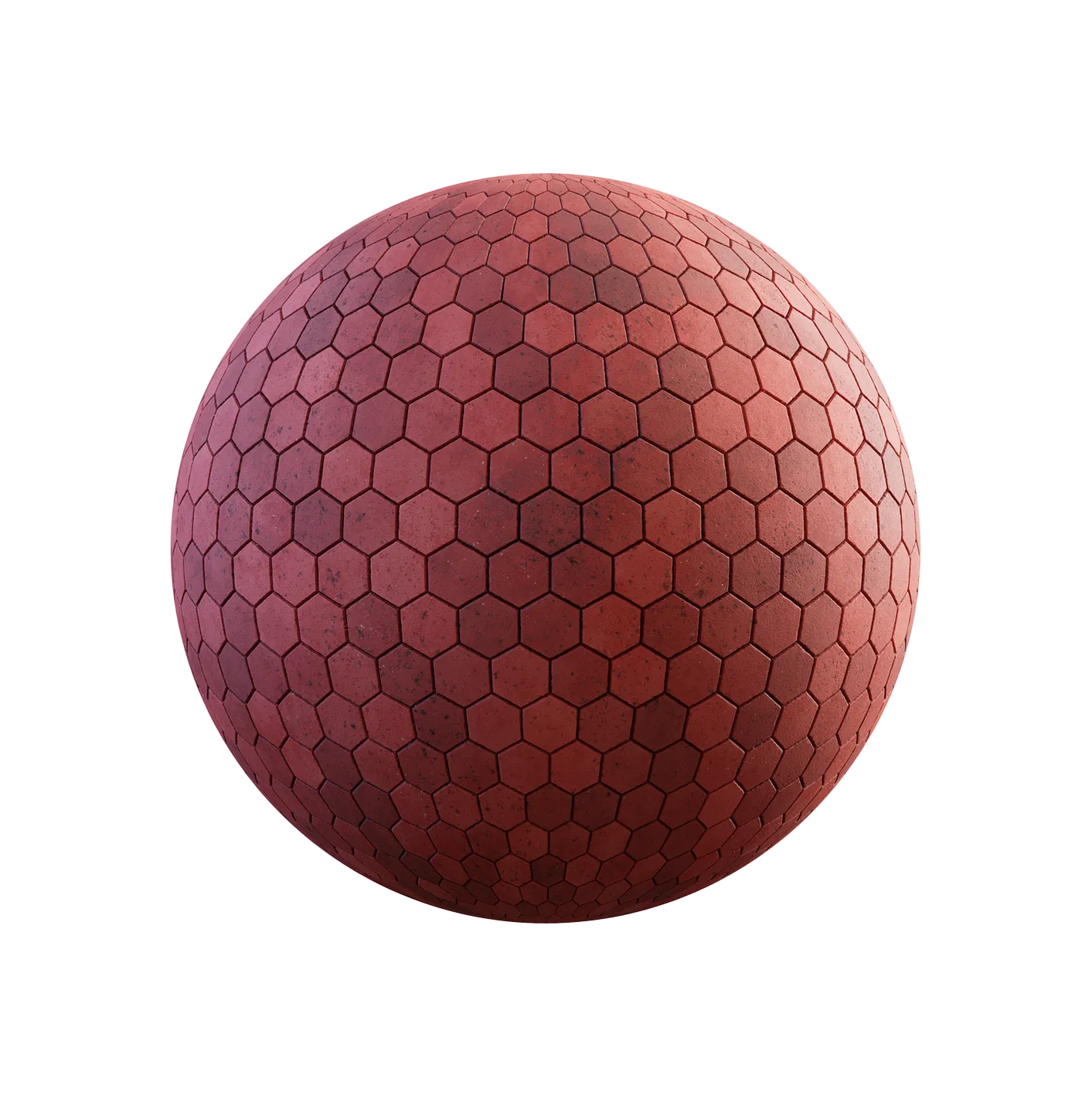 红色六边形混凝土人行道250610931