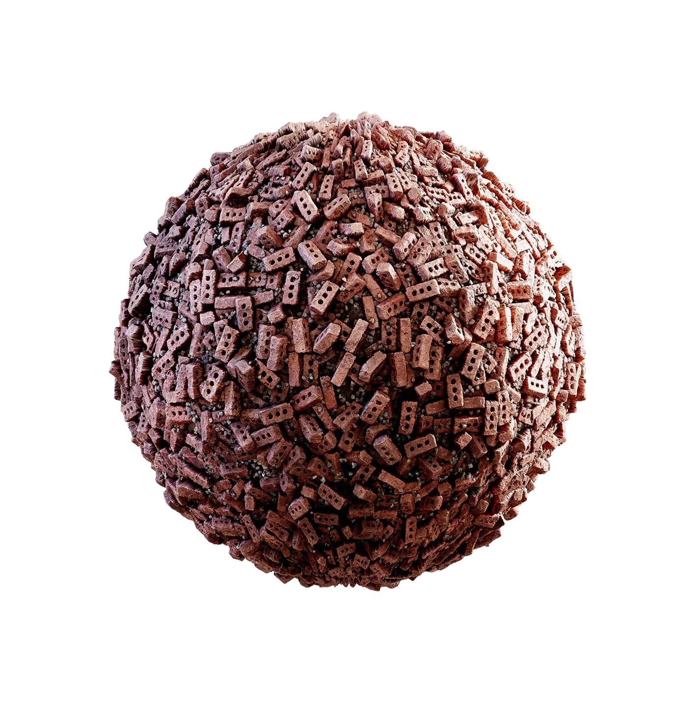 红色砖碎石250610514