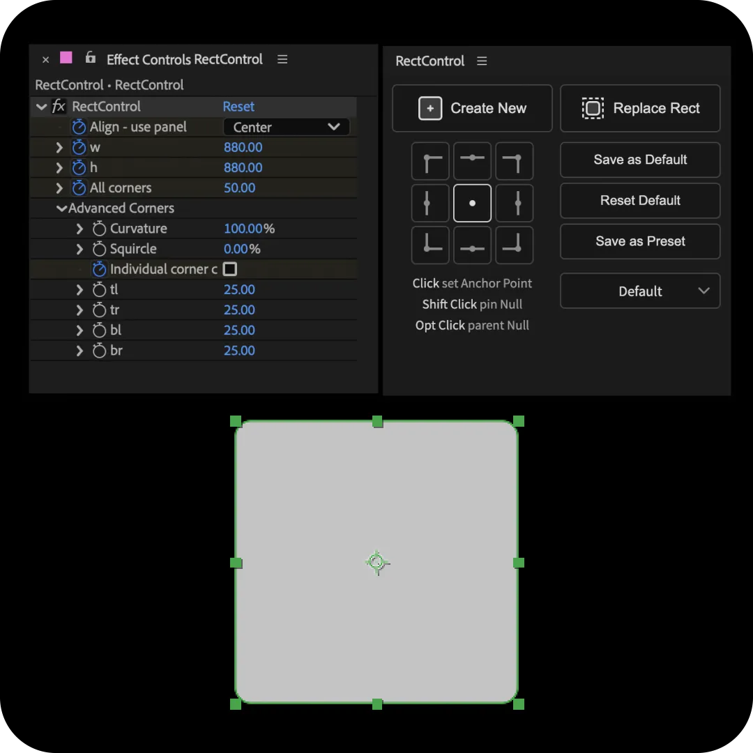 RectControl 1.0.0 for After Effects 形状图层高级控制脚本 (3)
