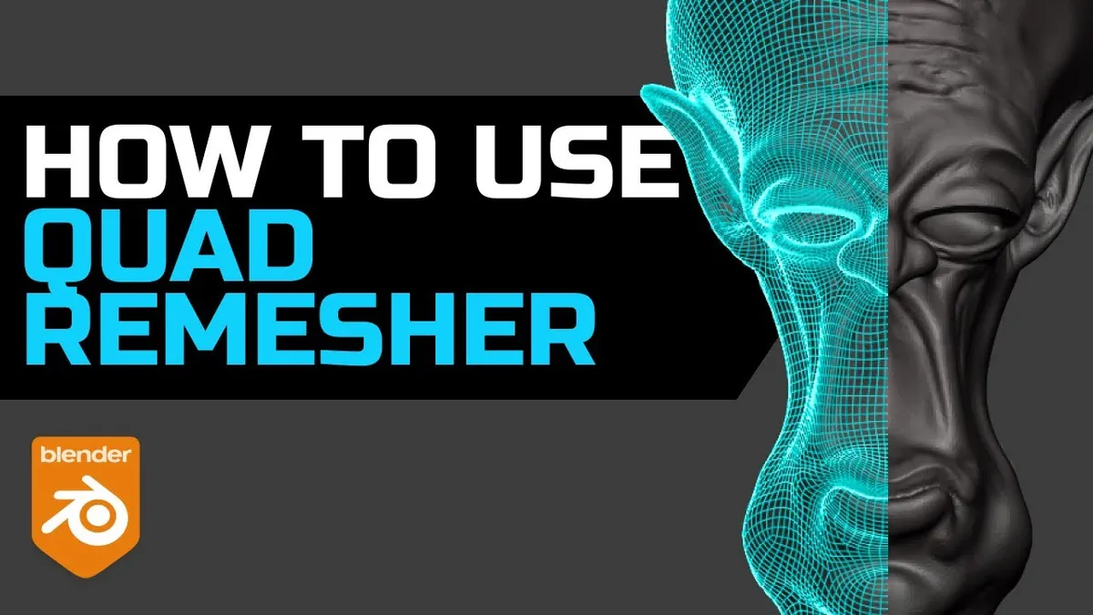QuadRemesher 1.30 for Blender 自动四边形重拓扑插件 (1)
