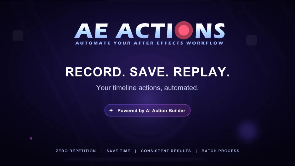 AE Actions 1.1.8 for After Effects 操作动作记录1