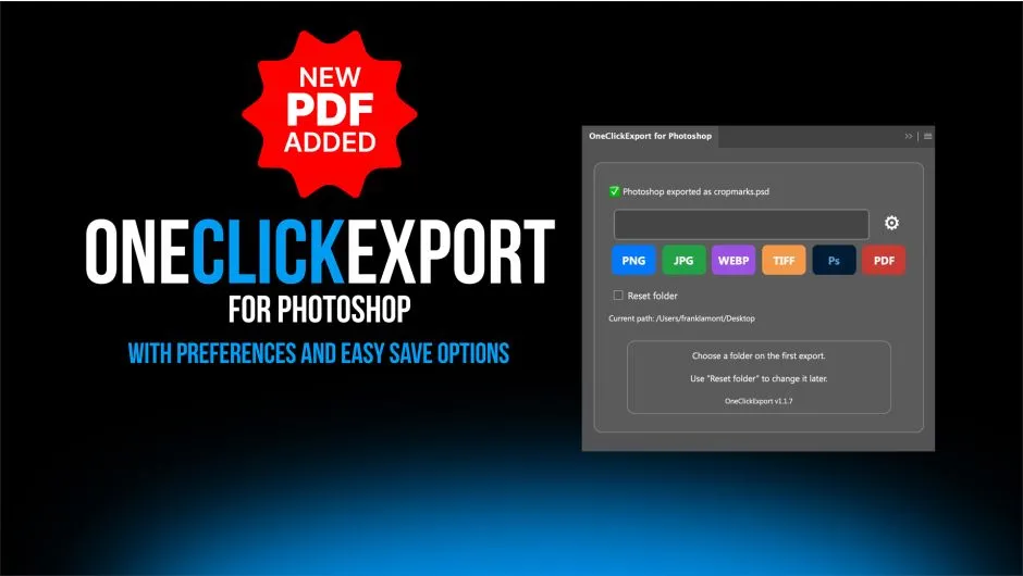 OneClickExport 1.1.5 for Photoshop 一键多格式导出1
