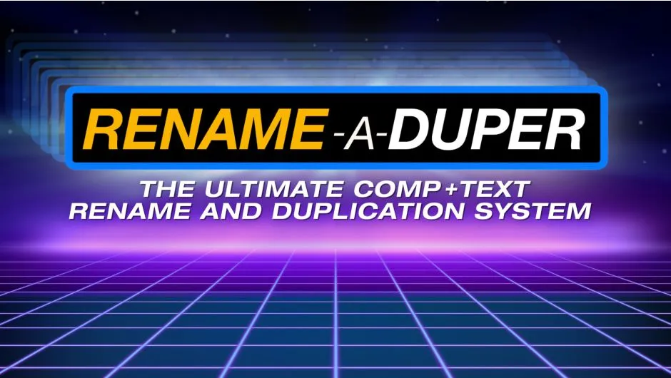 Rename a Duper 1.0 for After Effects 合成复制重命名1
